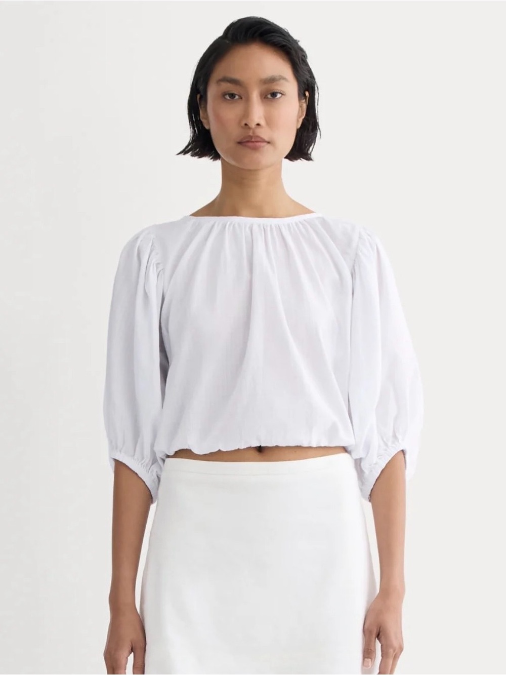 NWT Everlane the gauze puff sleeve top